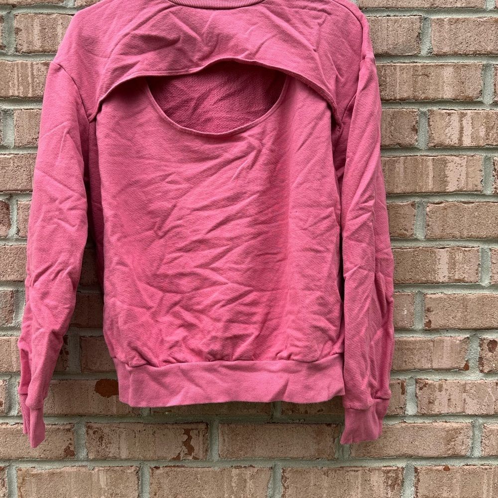 Pink Cut Out Sweatshirt